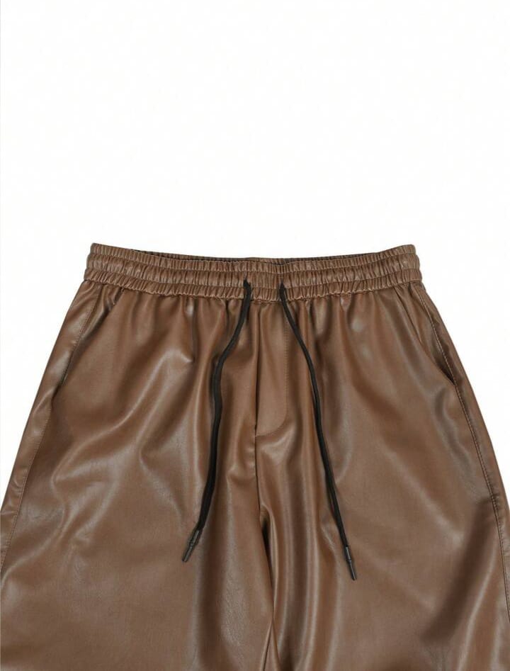 Men's PU Leather Trousers Pants, Baggy Trousers